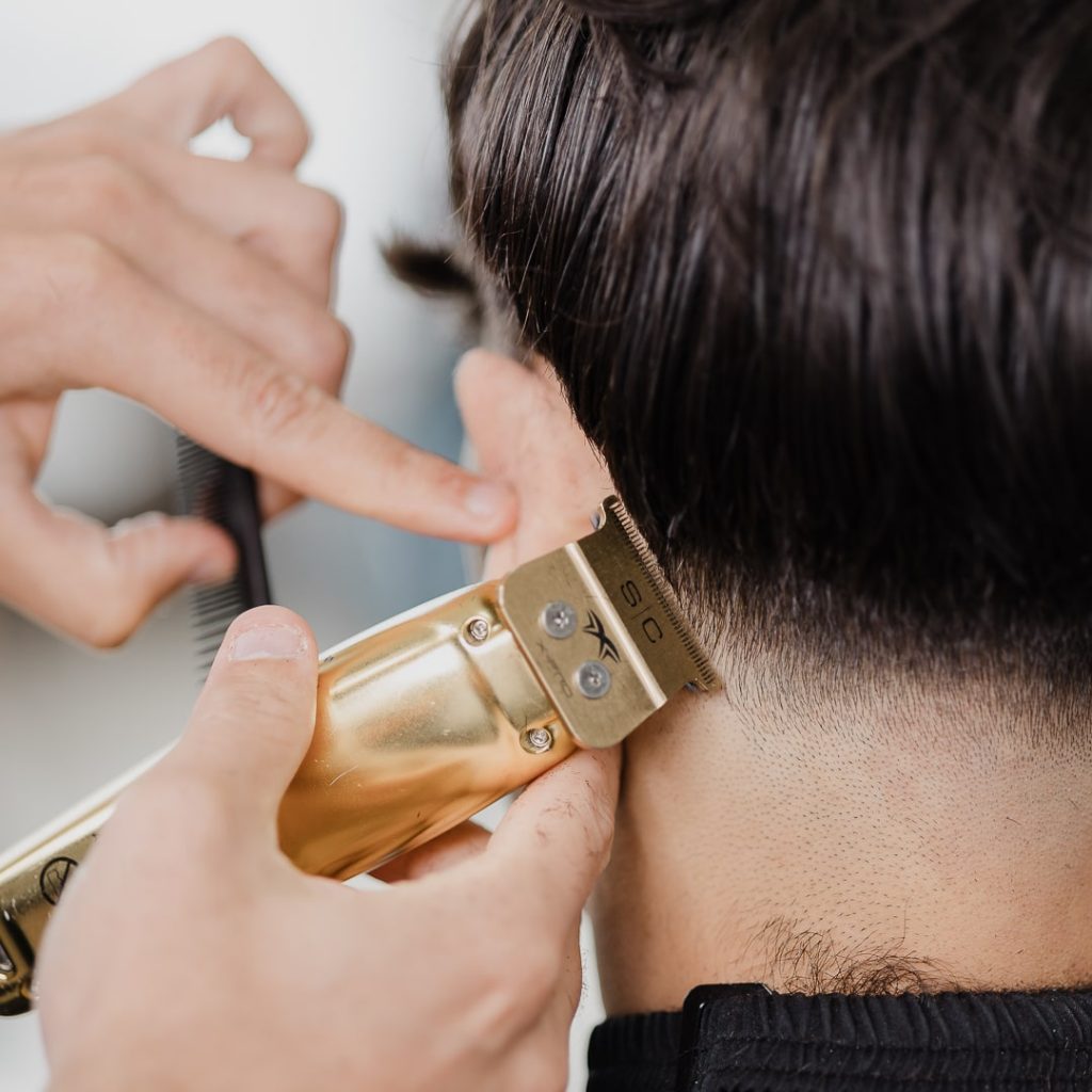Precision men's haircut at Hot Seat Barbershop in Richmond Hill