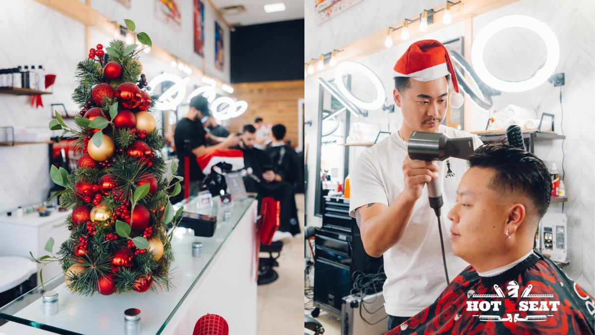 Top Christmas 2025 haircuts for men at Hot Seat Barbershop