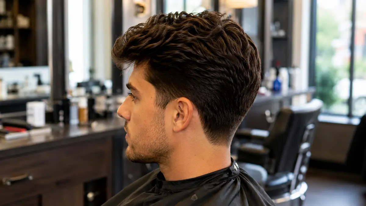 Classic taper haircut styled by a Richmond Hill barber for a clean and confident date-night appearance